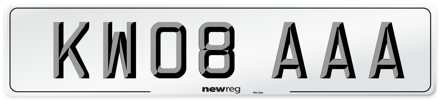 KW08 AAA Number Plate from New Reg